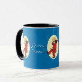 Zwart-wit Ringer Mok voor Norooz: Haji Firuz (Voorkant links)