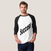Zwart-wit Ringhshirt SUCCESS T-shirt (Voorkant volledig)