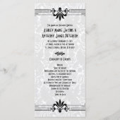 Zwart Wit Roaring 20s Art Deco Trouwprogramma Programmakaart (Voorkant)