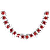 Zwart Wit Rode Boog Dalmatische Happy Birthday Par Vlaggetjes (Alle)