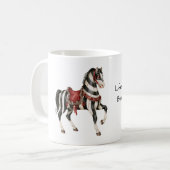 Zwart Wit Rode Paard Koffiemok (Voorkant links)