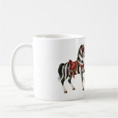 Zwart Wit Rode Paard Koffiemok (Links)