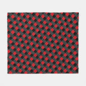 Zwart-wit, rode vinkzak fleece deken (Voorkant (Horizontaal))