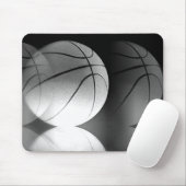 Zwart-wit rollende basketbal muismat (Met muis)