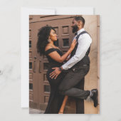 Zwart & Wit Romantisch Script Foto Bruiloft Save The Date (Achterkant)