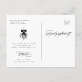 Zwart-wit romantische vrolijke kerstfoto briefkaart (Achterkant)