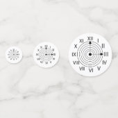 Zwart-wit Romeins Klokkenfeest Confetti (Voorkanten)