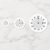 Zwart-wit Romeins Klokkenfeest Confetti (Achterkanten)