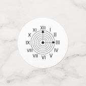 Zwart-wit Romeins Klokkenfeest Confetti (Kleine voorkant)