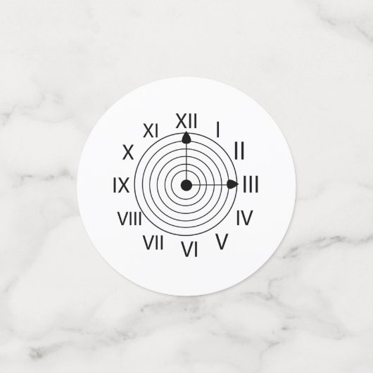 Zwart-wit Romeins Klokkenfeest Confetti (Kleine voorkant)