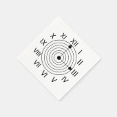 Zwart-wit Romeins Klokkenfeest Servet (Hoek)