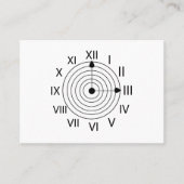 Zwart-wit Romeins Klokontwerp Visitekaartje (Voorkant)