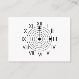 Zwart-wit Romeins Klokontwerp Visitekaartje