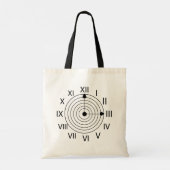Zwart-wit Romeinse klok Tote Bag (Achterkant)