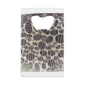 Zwart-wit, rond abstract design creditkaart flessenopener (Achterkant)