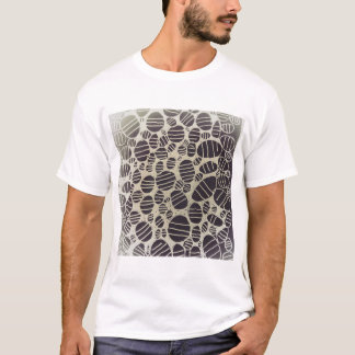 Zwart-wit, rond abstract design t-shirt