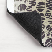 Zwart-wit ronde abstracte kunst ontwerp muismat (Hoek)