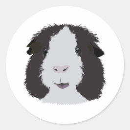 Zwart-wit Ronde Sticker