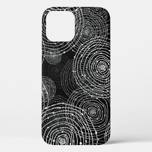 Zwart Wit: Ronde vormen naadloos. Case-Mate iPhone Case (Achterkant)