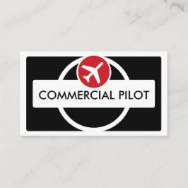 Zwart wit rood aangepaste piloot visitekaartjes