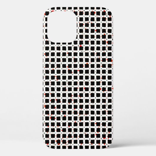 Zwart wit rood Abstract patroon afbeelding Case-Mate iPhone Case (Achterkant)