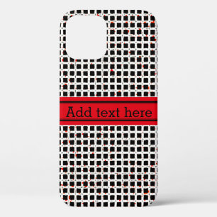 Zwart wit rood Abstract patroon afbeelding Case-Mate iPhone Case