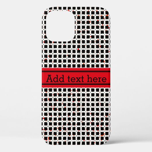 Zwart wit rood Abstract patroon afbeelding Case-Mate iPhone Case (Achterkant)