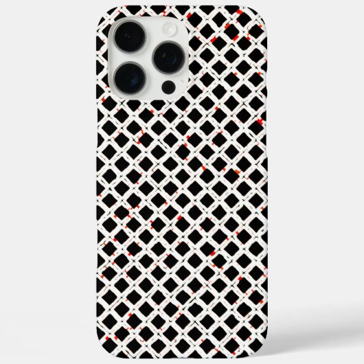 Zwart wit rood Abstract patroon afbeelding Case-Mate iPhone Case (Achterkant)