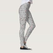 Zwart wit rood Abstract patroon afbeelding Leggings (Rechts)