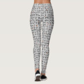 Zwart wit rood Abstract patroon afbeelding Leggings (Achterkant)