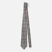 Zwart wit rood Abstract patroon afbeelding Stropdas (Voorkant)