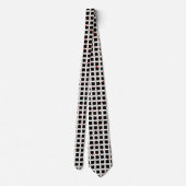 Zwart wit rood Abstract patroon afbeelding Stropdas (Achterkant)