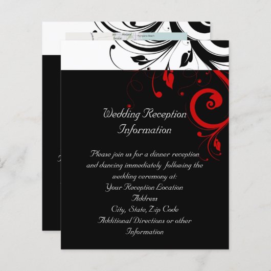 Zwart-wit rood achterzijde wervelkolom Receptiefbr (Voorkant / Achterkant)