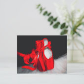 Zwart, wit, rood ballet briefkaart (Staand voorkant)