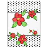 Zwart-wit Rood Bloemig Klembord (Achterkant)