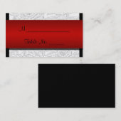 Zwart Wit Rood Bohemian Posh Trouwplaats Kaarten Plaatskaartje (Voorkant / Achterkant)