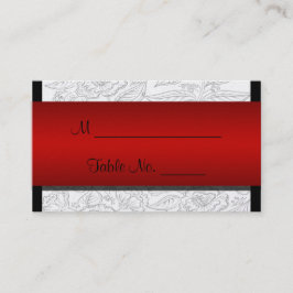 Zwart Wit Rood Bohemian Posh Trouwplaats Kaarten Plaatskaartje