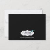 Zwart Wit Rood Bohemien Bruiloft Save the Date (Achterkant)