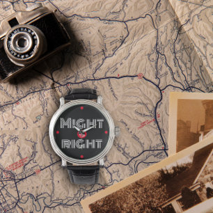 Zwart wit rood citaat typografie vader dag horloge