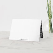 Zwart/Wit/Rood Damask Huwelijksuitnodiging Gevouwe (Achterkant)
