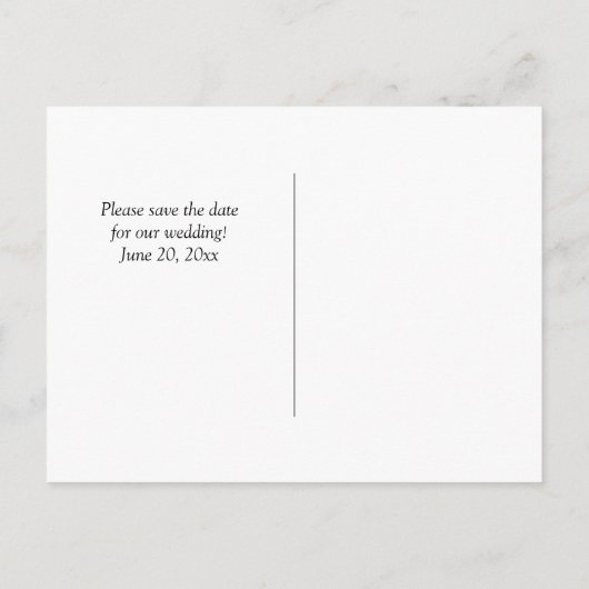  Zwart Wit Rood Damask Save the Date Aankondigingskaart (Achterkant)