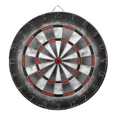 Zwart wit rood dartbord (Voorkant)