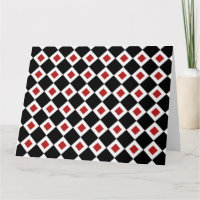 Zwart, wit, rood diamantpatroon