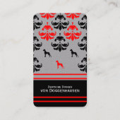 Zwart Wit Rood Dog Argenta Visitekaartje (Voorkant)