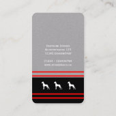 Zwart Wit Rood Dog Argenta Visitekaartje (Achterkant)