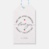 Zwart Wit Rood Eenvoudig Minimalistisch Liefde Val Cadeaulabel (Voorkant)