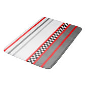 Zwart wit rood en grijs racen met de indruk badmat (Gekanteld)