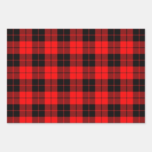 Zwart-wit, rood en groen geruite patroon inpakpapier vel (Voorkant 2)