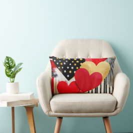 ZWART WIT ROOD GOUD MODERNE VALENTIJN HARTEN KUSSEN