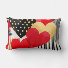 ZWART WIT ROOD GOUD MODERNE VALENTIJN HARTEN KUSSEN